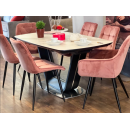 Стул SIGNAL CHIC Velvet Bluvel 52 античный розовый/черный